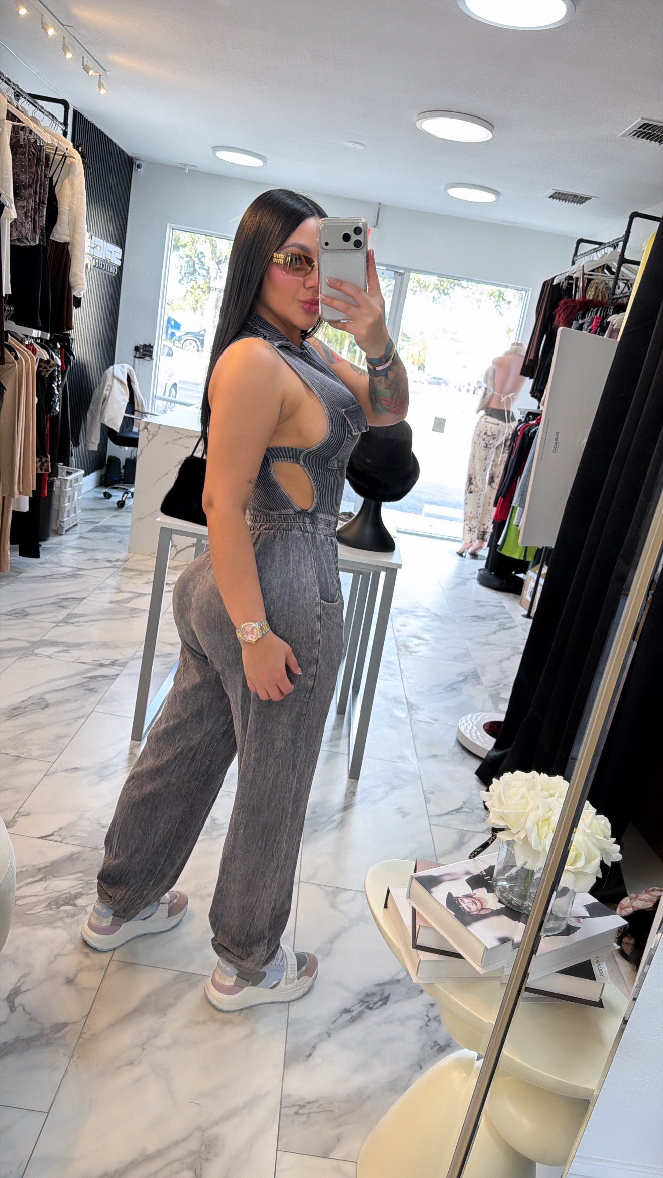 Charcoal jumpsuit