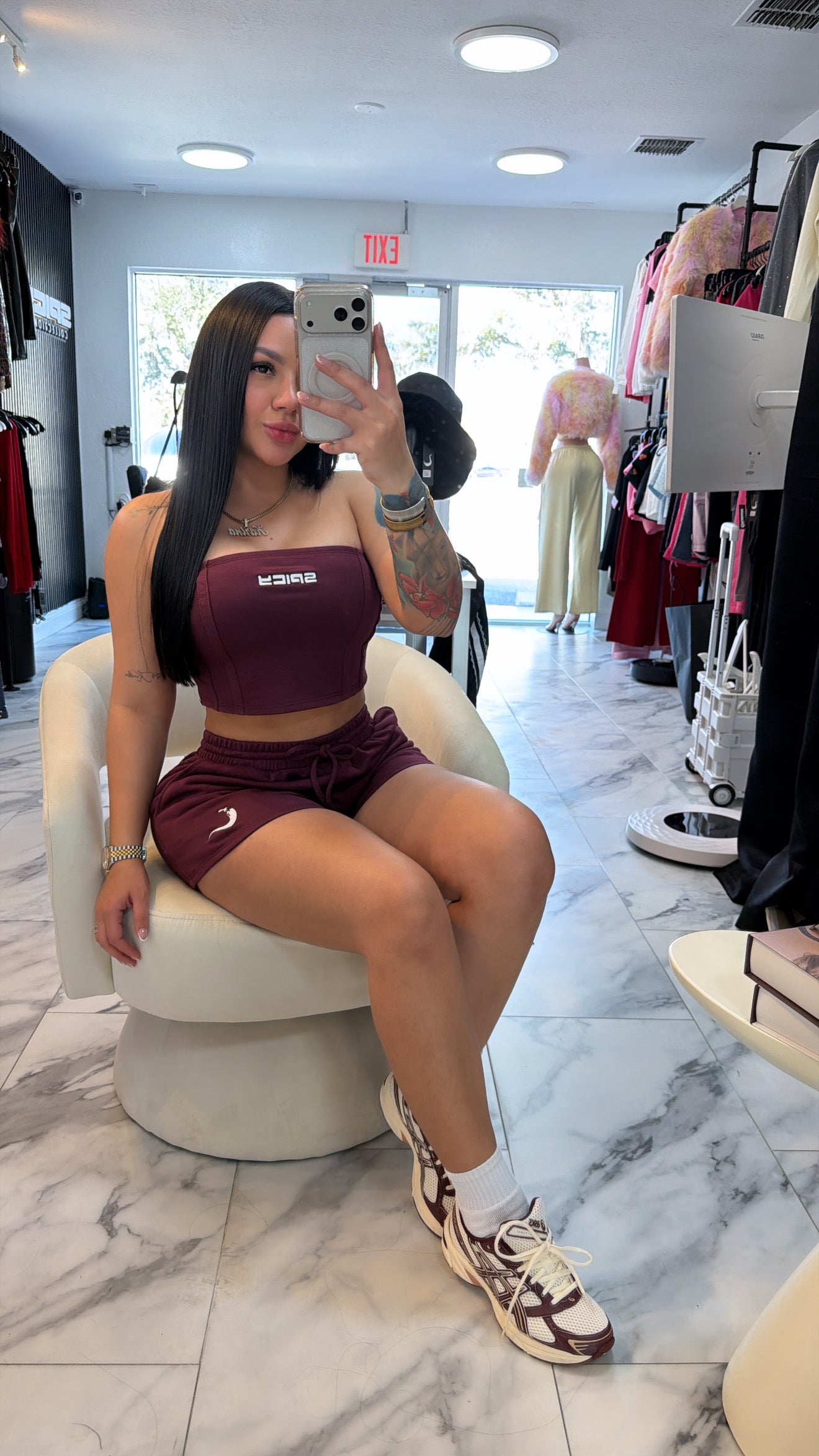 Comfy short wine spicy