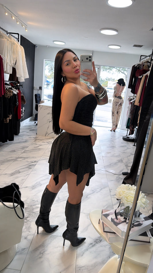 Sleeveless glitter dress