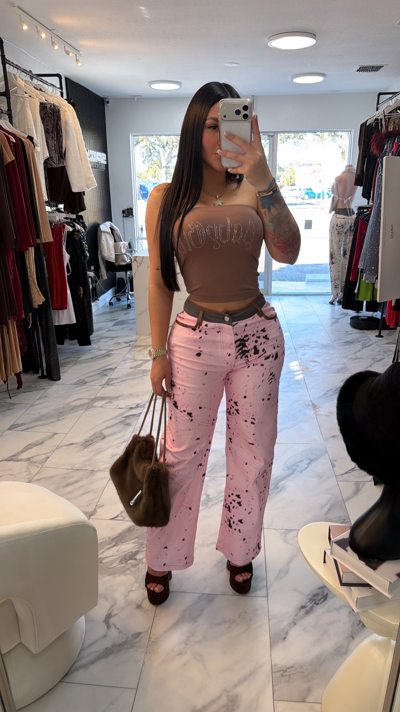 Patches pink pant